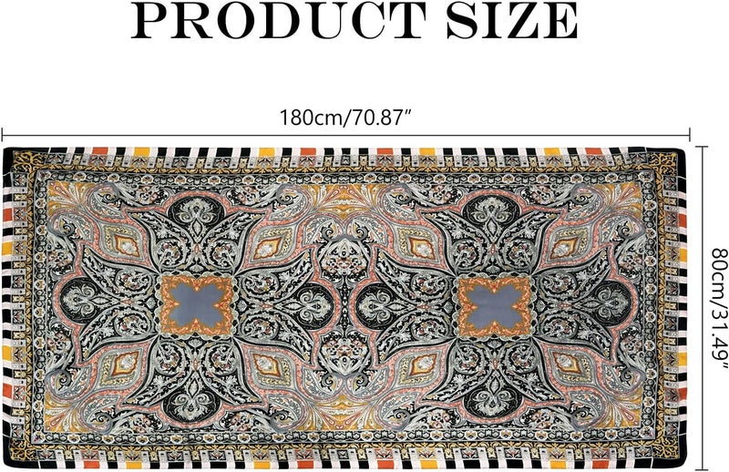 GERINLY Silk Feel Long Scarf for Men, Lightweight Business Dress Shawl Wraps Gentlemen, European Style Suit Scarves - Image 2